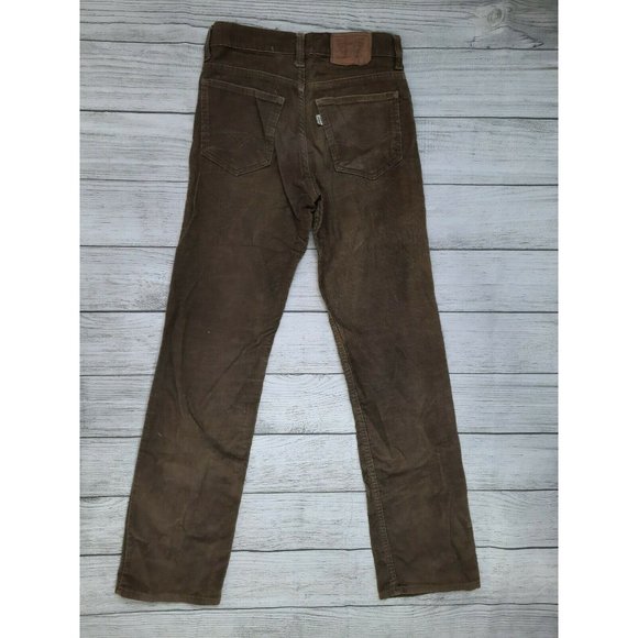 80s Levi’s Saddleman Boot Jeans Brown Corduroy 28x33  716-1529 meas. 27x31 - Picture 7 of 9